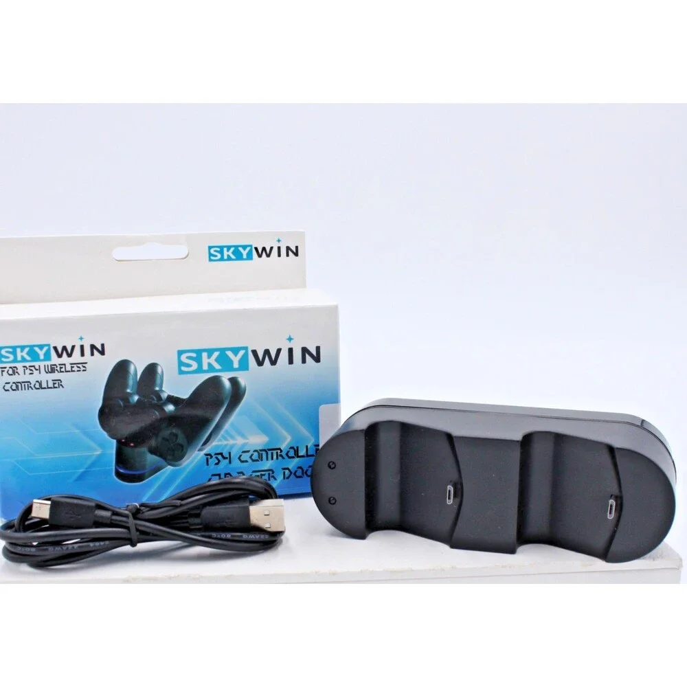Sky Win PS4 Dual Controller‎ Charger Stand Dock SW-PSCD1 Tested LED